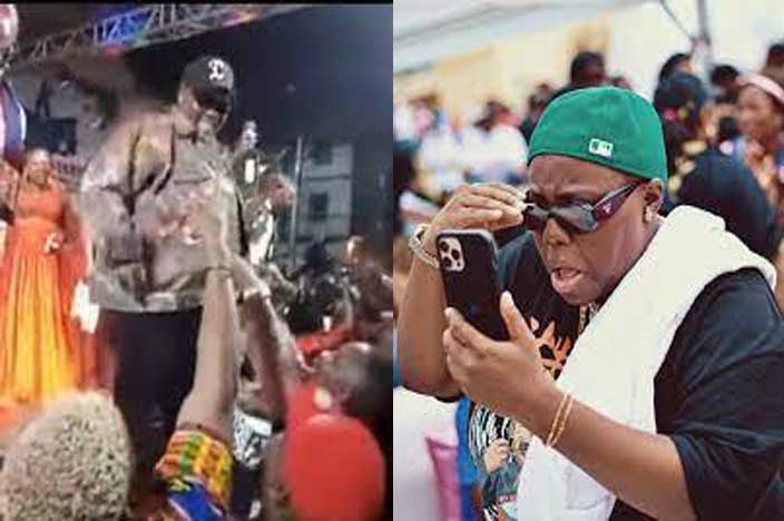 Video captures moment Teni was almost kidnapped while performing on stage at Buguma, Rivers state