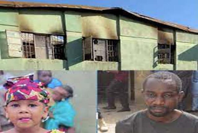 Aggrieved locals set school Hanifa attended ablaze after she was abducted and killed by school's proprietor