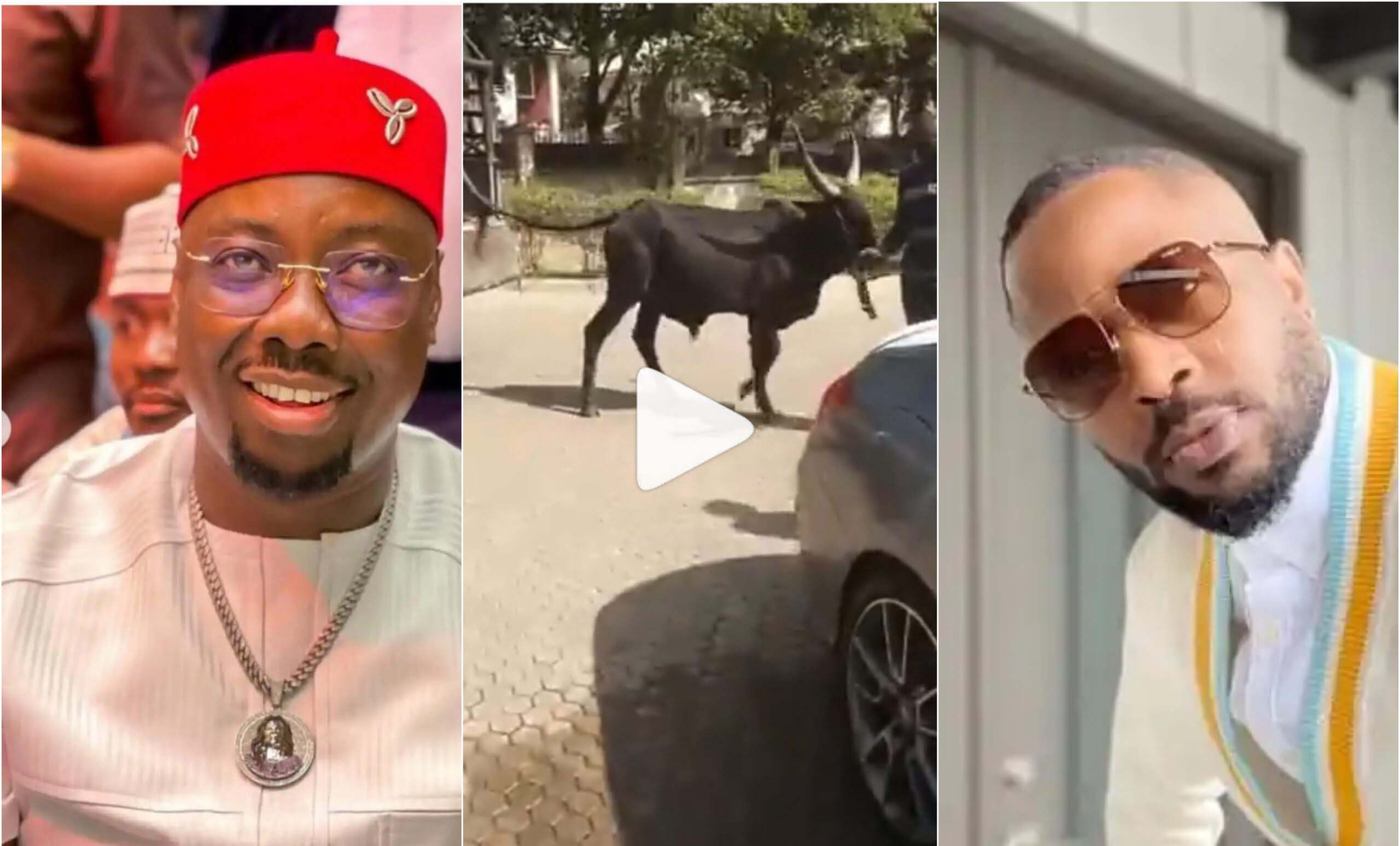 Obi Cubana gifts Tunde Ednut N5 million and six cows for his birthday