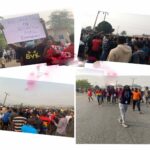 #SaveAkungba: AAUA students protest the de#th of their colleagues who were cr#shed by a truck