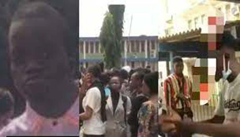 UNIBEN students stage a protest over a colleague who d!ed allegedly due to medical negligence