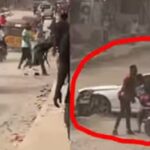 Man beats policeman for shooting his Benz tyre, causing him to crash