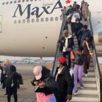 PHOTOS: First batch of Nigerians from Ukraine arrive Abuja