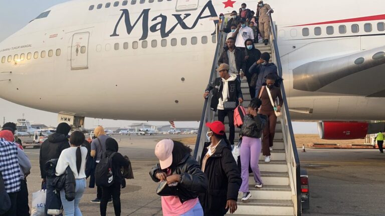 PHOTOS: First batch of Nigerians from Ukraine arrive Abuja