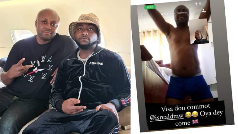 Israel arrives London, reveals how Davido influenced his VISA request