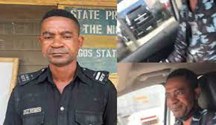 Lagos police arrest Inspector captured in viral video har#ssing motorist over tinted glass permit