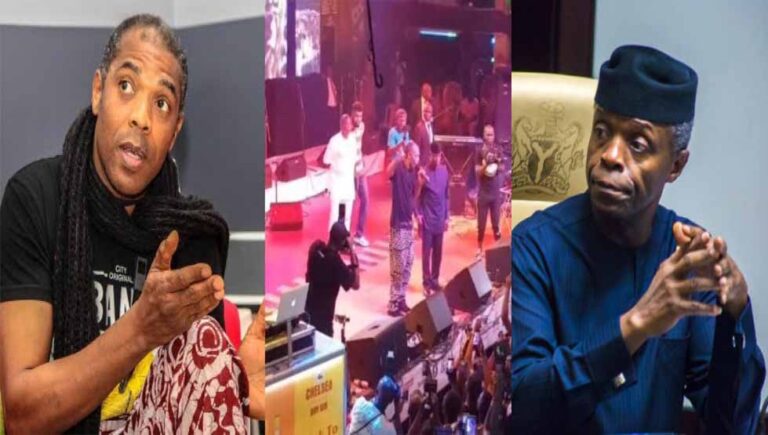 ‘I Won’t Support You,’ Femi Kuti Tells Osinbajo At Fela’s Shrine -VIDEO