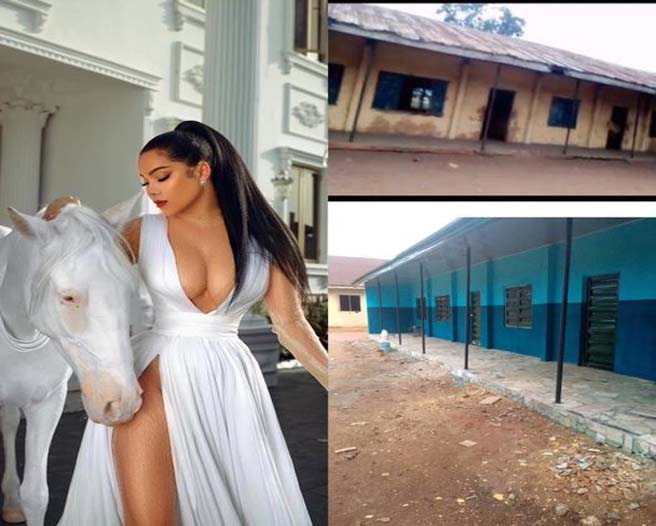 BBNaija Maria in tears as fan renovate school as birthday gift