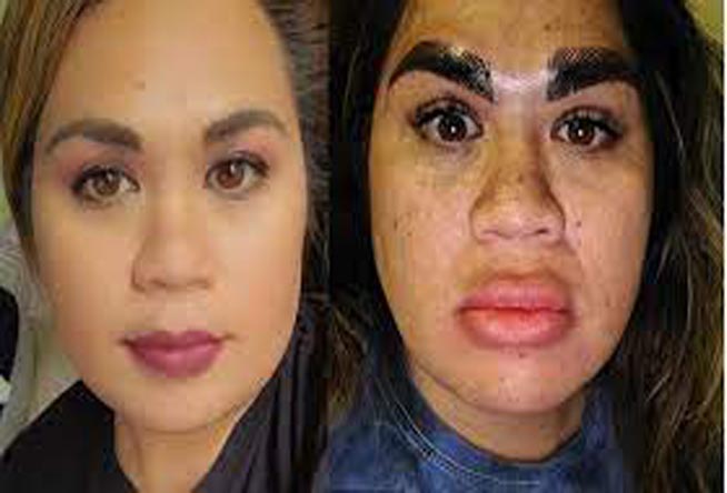 Woman left with huge "scary" eyebrows after botched microblading treatment