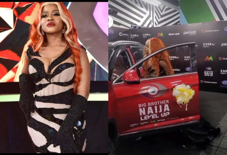 Moment BBNaija season 7 winner, Phyna receives her N50m cheque, car, others