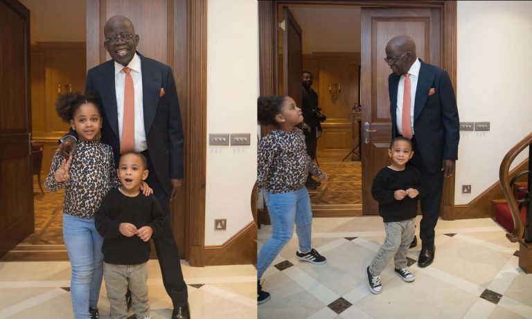 PHOTOS: Son shares photos of Tinubu with grandchildren