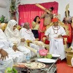 PHOTOS: Ganduje, Wife conferred with Chieftaincy titles in Delta