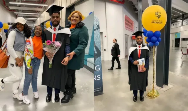 Governor David Umahi's son graduates with a Master's in degree UK University
