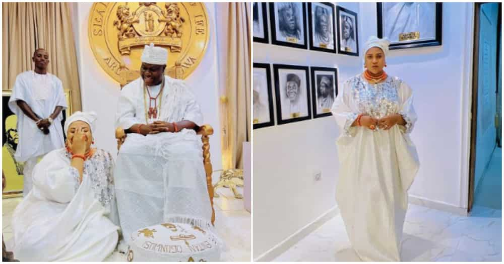 Nkechi Blessing Sunday visits Ooni of Ife, causes stir across social media