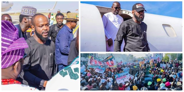 2023: Mammoth crowd as Seyi Tinubu leads APC rally in Kano