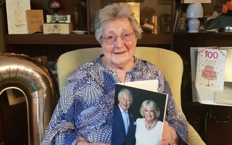 Woman reveals secret to living long as she turn 110 and receives card from King Charles 