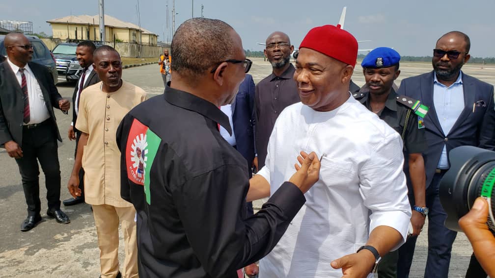 2023: Gov Uzodinma receives Peter Obi in Imo [PHOTOS]