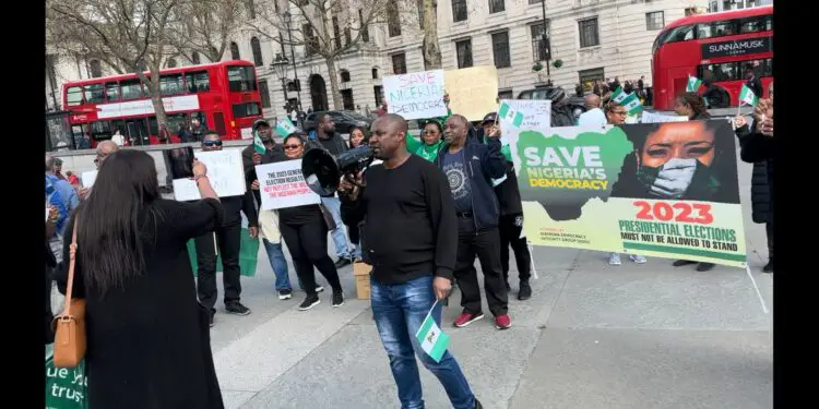 Presidential election: Group protests in London, alleges fraud, voters’ intimidation