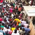 Moment Crowd Storm Ikeja Immigration office for Passport [VIDEO]