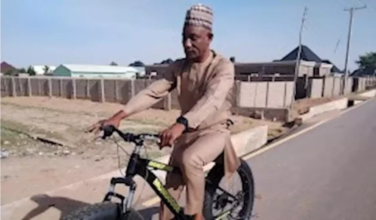 Nigeria Lawmaker Protests Fuel Price Hike - Drops Car For Bicycle