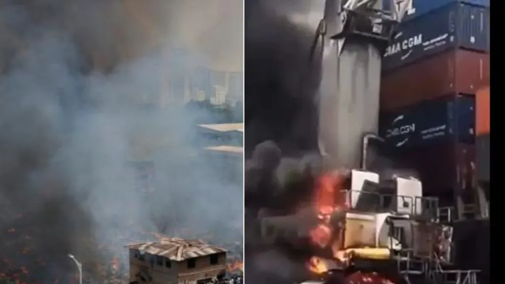 Video: Billions Lost As Massive Fire Guts Lagos Port