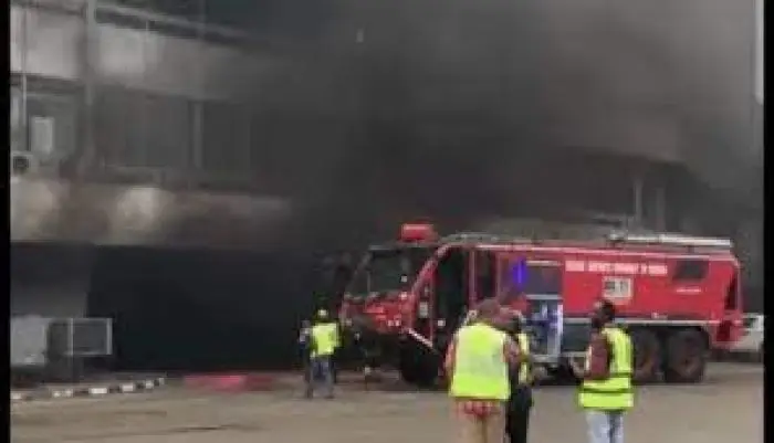 Fire guts Lagos international airport