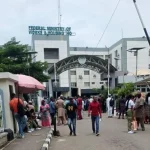 Protest As Works Minister Umahi Locks Out Workers Over Lateness