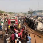 Several persons trapped as tankers burst into flames in Lagos