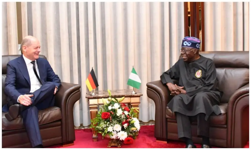 President Tinubu meets with German Chancellor, Olaf Scholz; vows to transform Nigeria’s economy