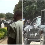 NAF personnel storm EFCC office in Kaduna after seven of their colleagues were arrested for alleged internet fr@ud