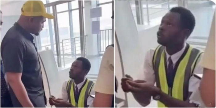 Drama as man nabs airport staff trying to smuggle drugs into his luggage