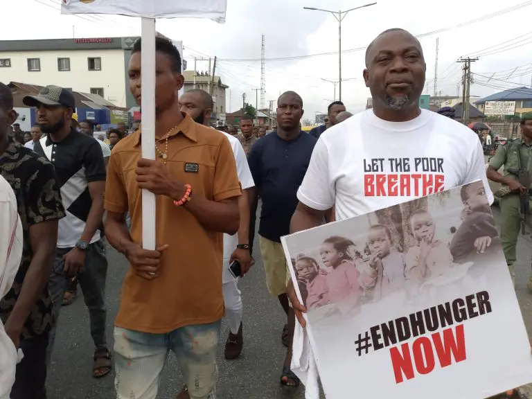 Hardship: ‘Resign if you can’t fix economy’ – Edo NNPP guber candidate, CSOs protest in Benin