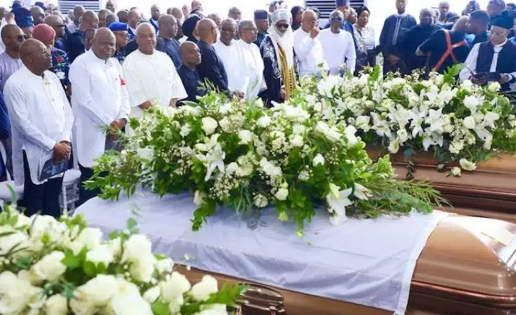 Herbert Wigwe, Wife, Son Laid To Rest Amidst Tears