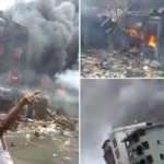 Fire guts popular Lagos market