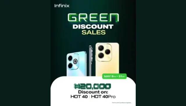 Buy Infinix HOT 40 or HOT 40 Pro, enjoy N20,000 Discount