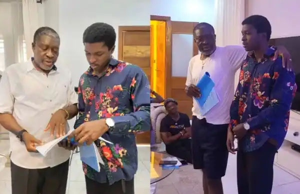 VIDEO: Kanayo O. Kanayo Officially Welcomes Son to Nollywood Industry