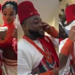 CHIVIDO 2024: Moment Davido broke into tears on his wedding day [VIDEO]