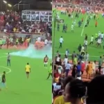 Rangers, Enyimba match abandoned as fans invade pitch over late penalty call (Video)