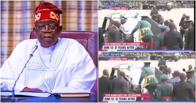 VIDEO: Presidency Reacts As Tinubu Falls During Democracy Day Event At Eagle Square In Abuja