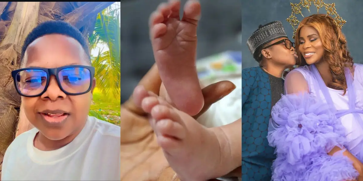 Nollywood Actor, Chinedu Ikedieze Welcomes Baby Boy With His Wife