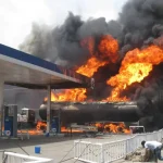 Vehicles destroy  in Lagos as Fire guts filling station (Video)