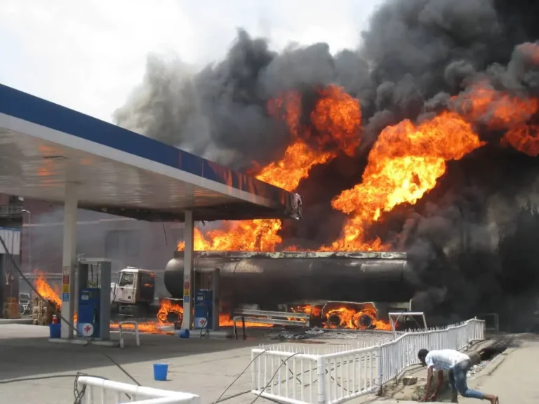 Vehicles destroy  in Lagos as Fire guts filling station (Video)