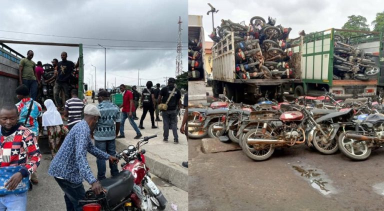 Okada Ban: Soldiers Stop Lagos Officials From Impounding Motorcycles Operating On Highways