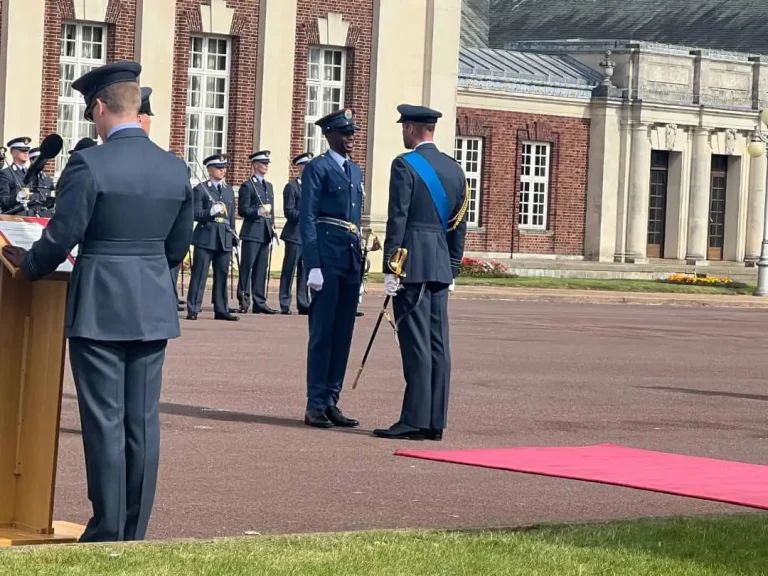 Nigerian Air Force officer receives sword of honour in UK college