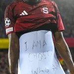 Nigerian striker celebrates Champions League goal with ‘I am a Chosen’ inscription