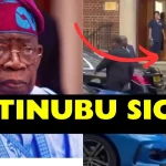 Pres. Tinubu spotted at St Mary's Hospital Paddington London with his men all dressed in black