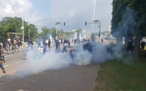 Police Arrest, Fire Tear Gas At #EndSARS Memorial Protesters