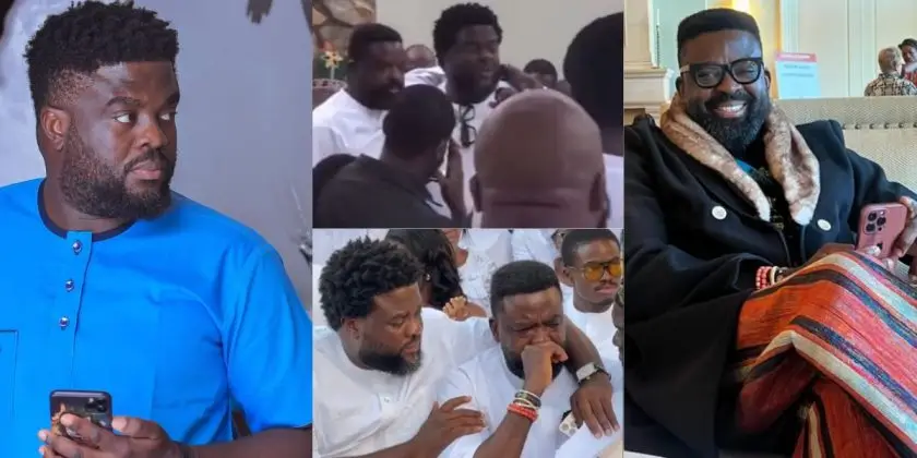 Actor Kunle Afolayan finally reconciles with brother, Aremu at mother’s burial