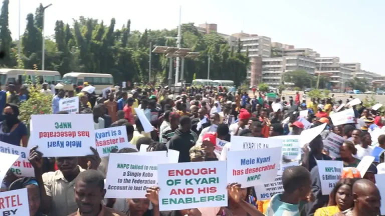 Protesters storm National Assembly over hardship, demand removal of Mele Kyari over failure to fix refineries