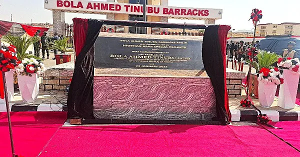 Tinubu commissions newly built army barracks named after him in Abuja